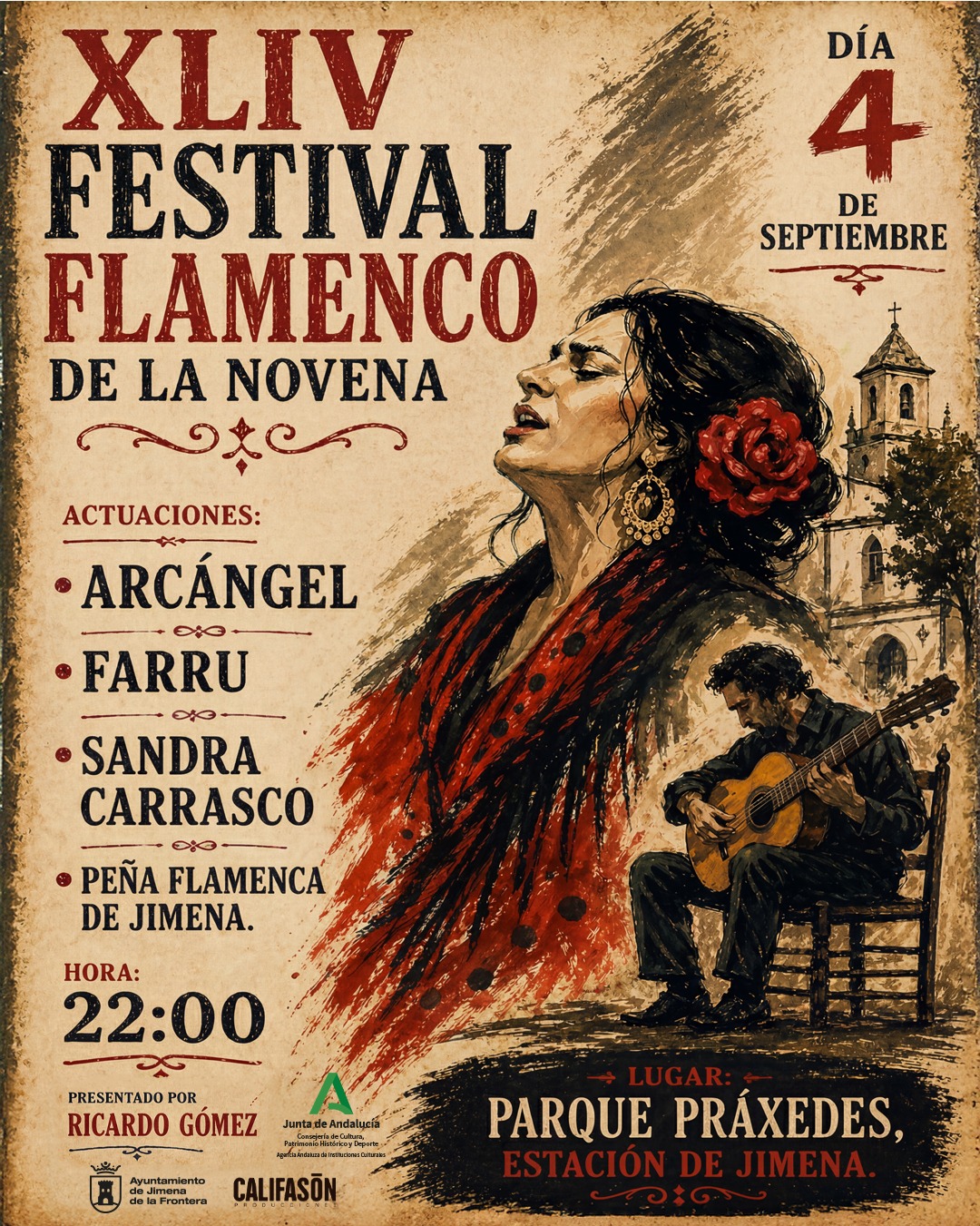 Festival Flamenco de la Novena Jimena 2026: Arcángel, Farru y cartel (4 sep)